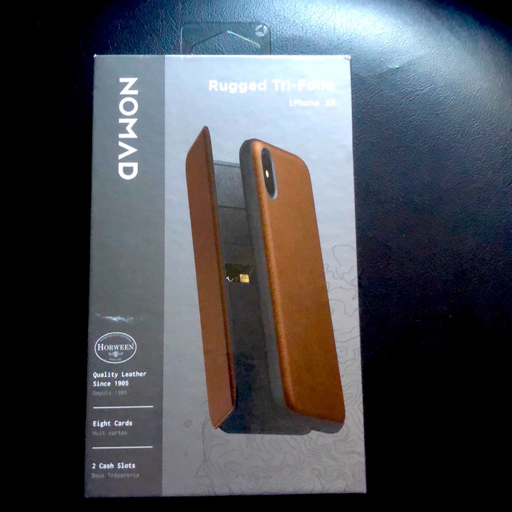 Nomad Tri-Folio - Leather Case for iPhone X and XS